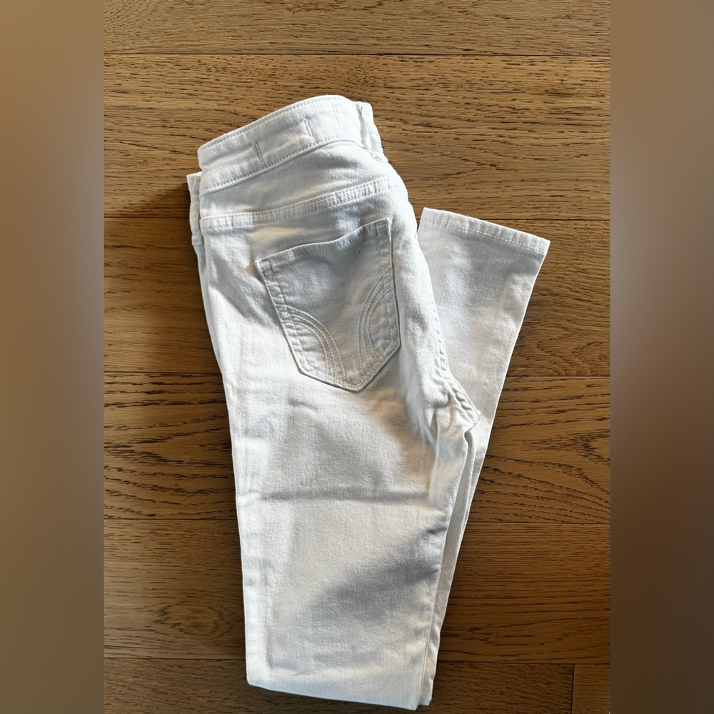 Y2K Hollister White Skinny Jeans Classic Denim